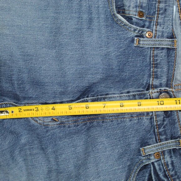 Levi's 505 Mens 36x34 Classic Original Straight Leg Blue Denim Jeans Medium Wash - Picture 3 of 6